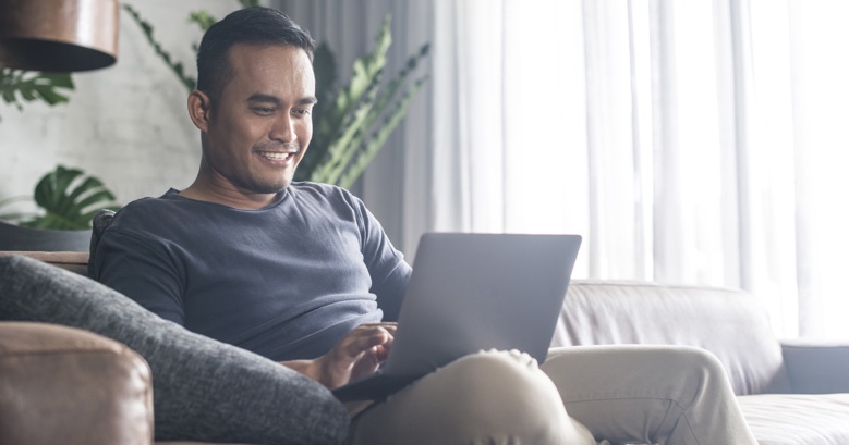 man on laptop