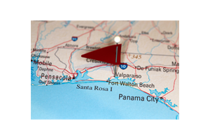 Mapa de Florida Panhandle